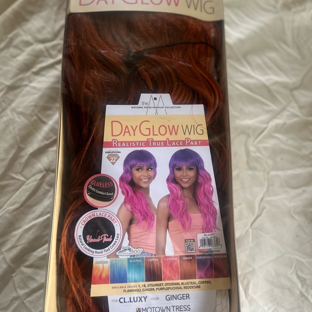 DayGlow Ginger Color Wig (Synthetic)